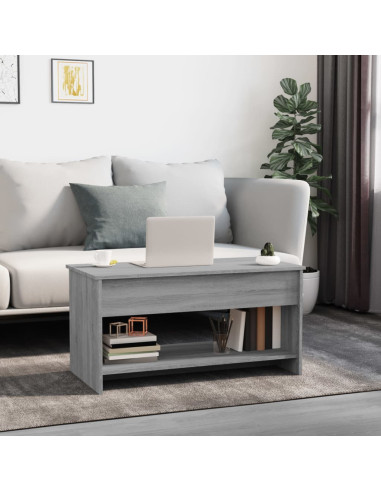 Tavolino Salotto Grigio Sonoma 102x50x52,5 cm Legno Multistrato