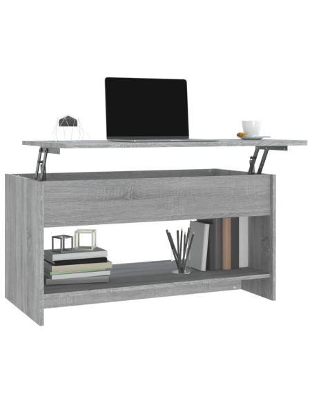 Tavolino Salotto Grigio Sonoma 102x50x52,5 cm Legno Multistrato