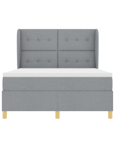 Letto con molle e materasso Grigio Scuro 90x190 cm Tessuto