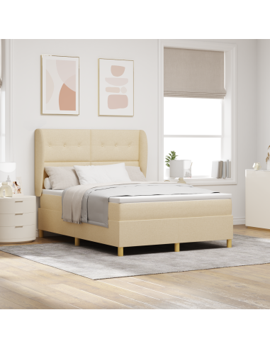 Letto con molle e materasso Grigio Scuro 90x190 cm Tessuto