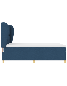 Letto con molle e materasso Grigio Scuro 90x190 cm Tessuto Blu 2