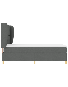 Letto con molle e materasso Grigio Scuro 90x190 cm Tessuto 2