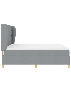 Letto con molle e materasso Grigio Scuro 90x190 cm Tessuto 2