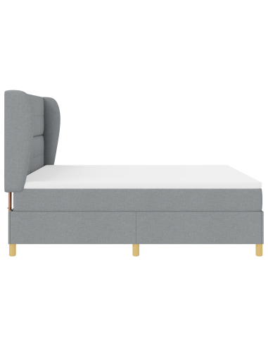 Letto con molle e materasso Grigio Scuro 90x190 cm Tessuto