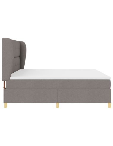 Letto con molle e materasso Grigio Scuro 90x190 cm Tessuto