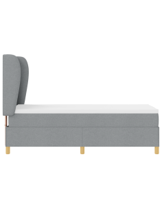 Letto con molle e materasso Grigio Scuro 90x190 cm Tessuto 2