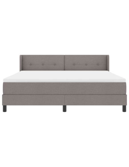Letto a Molle  con Materasso Tortora 180x200 cm Tessuto