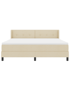 Letto a molle con materasso Crema 200 x 180 cm Poliestere