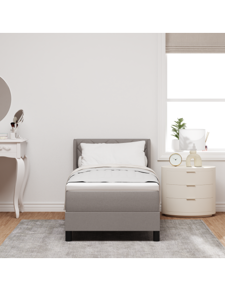 Letto Contenitore  con Materasso Tortora 80x200 cm Tessuto