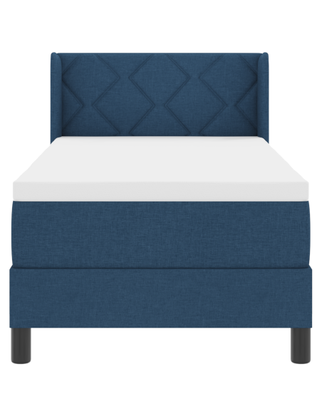 Letto Box Spring  con Materasso Blu 80x200 cm Tessuto