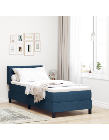 Letto a molle con materasso Blu 200 x 80 cm Poliestere