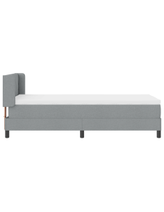Letto a molle Grigio chiaro 200 x 100 cm Poliestere 2