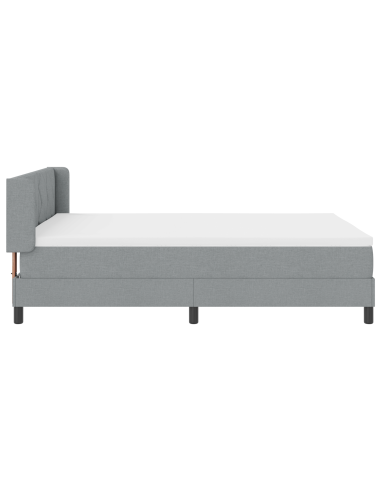 Letto a molle Grigio chiaro 200 x 160 cm Poliestere