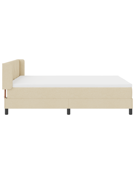 Letto a molle con materasso Crema 200 x 160 cm Poliestere