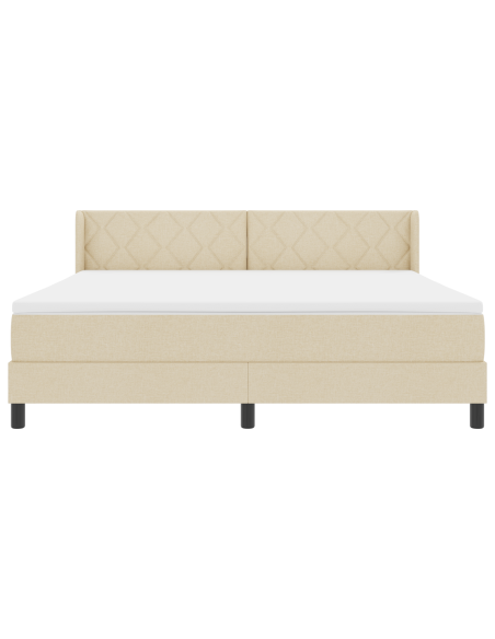 Letto con Rete a Molla  con Materasso Panna 180x200 cm