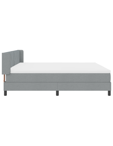 Letto a molle Grigio chiaro 200 x 200 cm Poliestere