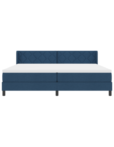 Letto a molle con materasso Blu 200 x 200 cm Poliestere