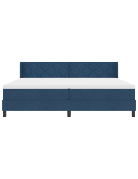 Letto a molle con materasso Blu 200 x 200 cm Poliestere