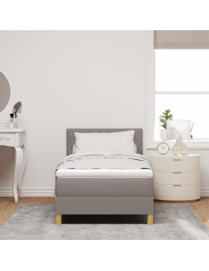 Letto a Sorgente LED con materasso Talpa 90 x 200 cm Tessuto