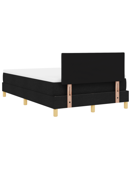 Letto Box Spring con Materasso & LED Nero 120x190 cm Tessuto