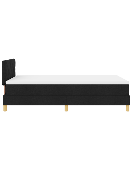 Letto Box Spring con Materasso & LED Nero 120x190 cm Tessuto