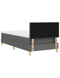 Letto a Sorgente LED con led Grigio scuro 100 x 200 cm Tessuto 2