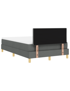 Letto a Sorgente LED con led Grigio scuro 120 x 190 cm Tessuto 2