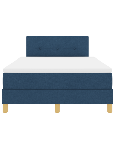 Letto a Molle con Materasso e Luce LED Blu 120x200 cm in Tessuto