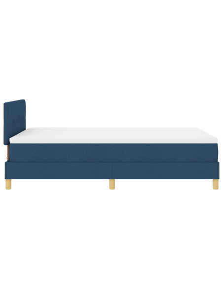 Letto a Molle con Materasso e Luce LED Blu 120x200 cm in Tessuto