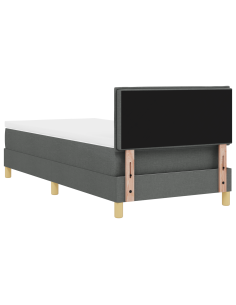 Letto a Sorgente LED con led Grigio scuro 80 x 200 cm Tessuto 2