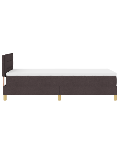 Letto a Sorgente LED con led Marrone Scuro 80 x 200 cm Tessuto