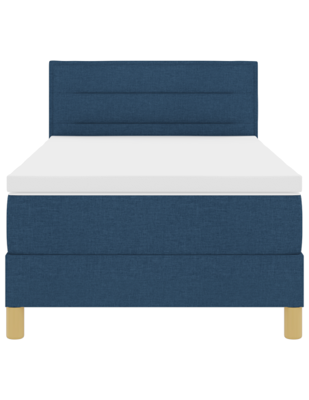 Letto box spring e materasso & LED Blu 80x200 cm Tessuto