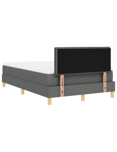Letto a Sorgente LED con led Grigio scuro 120 x 200 cm Tessuto 2