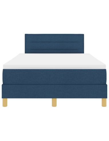 Letto a Sorgente LED con materasso Blu 120 x 200 cm Tessuto