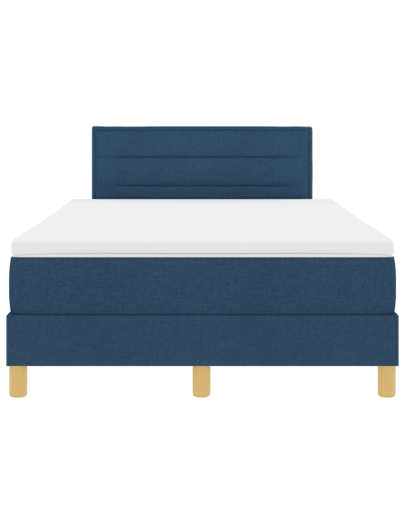 Letto a Sorgente LED con materasso Blu 120 x 200 cm Tessuto