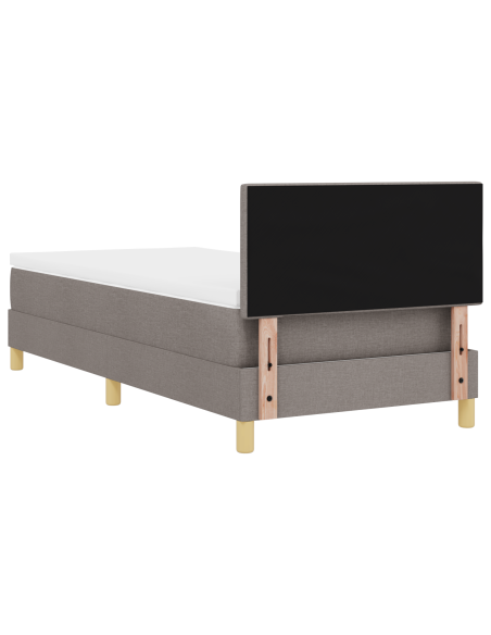 Rete a Molle con Materasso & LED Tortora 80x200 cm Tessuto