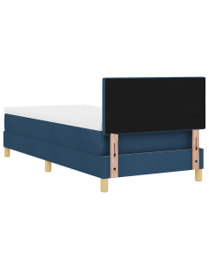 Letto a Sorgente LED con materasso Blu 80 x 200 cm Tessuto 2