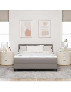 Letto a molle con materasso con led Talpa 160 x 200 cm Tessuto