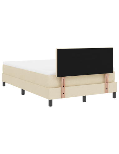 Letto a molle con materasso con led Crema 120 x 200 cm Tessuto
