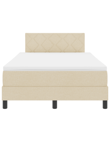 Letto a molle con materasso con led Crema 120 x 200 cm Tessuto