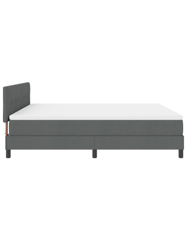 Letto a molle con materasso Grigio scuro 180 x 200 cm Tessuto