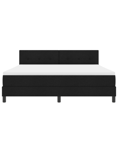 Letto a molle con materasso con led Nero 180 x 200 cm Tessuto