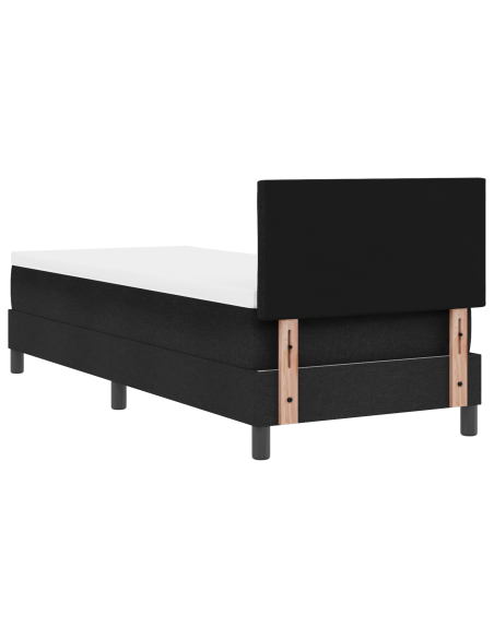 Letto Box Spring con Materasso & LED Nero 80x200 cm Tessuto