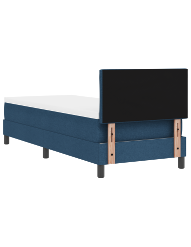 Letto a molle con materasso con led Blu 80 x 200 cm Tessuto