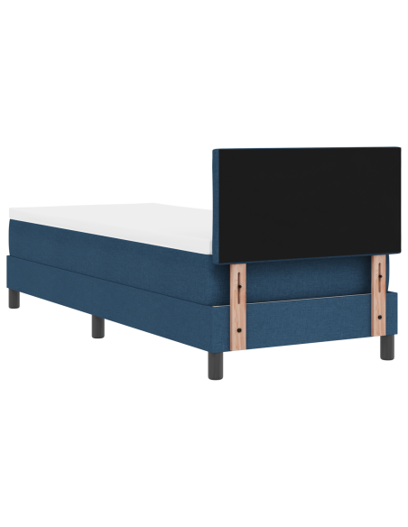 Letto a Box Spring con Materasso & LED Blu 80x200 cm Tessuto