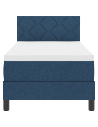 Letto a molle con materasso con led Blu 80 x 200 cm Tessuto