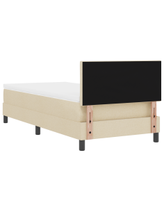 Letto a molle con materasso con led Crema 90 x 200 cm Tessuto 2