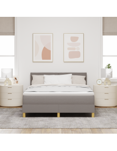 Letto a Sorgente LED con materasso Talpa 140 x 200 cm Tessuto