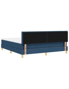 Letto a Sorgente LED con materasso Blu 180 x 200 cm Tessuto 2