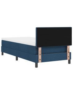 Letto a molle con materasso con led Blu 100 x 200 cm Tessuto 2